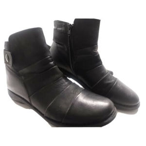 TaraM Ladies Shoes Ankle Boots Size 10/42 Black Leather